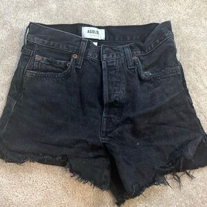 AGOLDE Parker Long Short Black